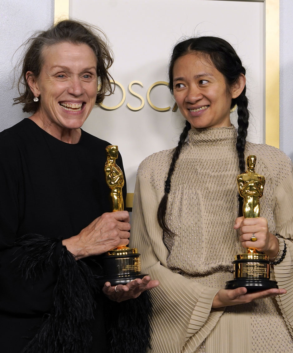 Frances McDormand y Chloé Zhao, ganadoras de Mejor Actriz y Mejor Directora